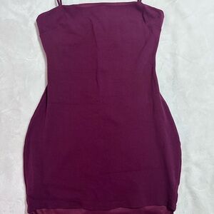 Lulu's Rich Purple Mini Dress size s (stretchy?